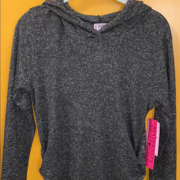 NWT Charcoal grey Maternity Hoodie - Picture 1 of 3